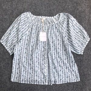 Garnet Hill Hannah organic cotton blouse size 16